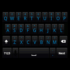 Shadow Blue Keyboard Skin