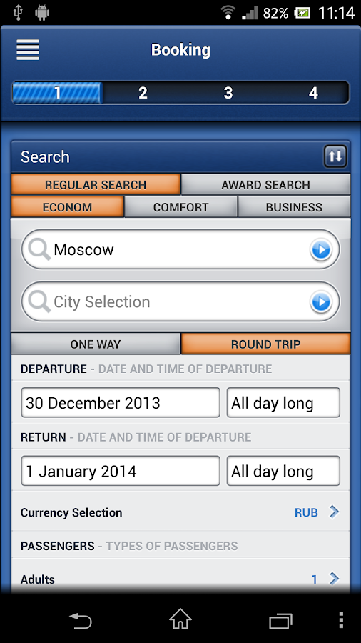 Aeroflot russian airlines online check in
