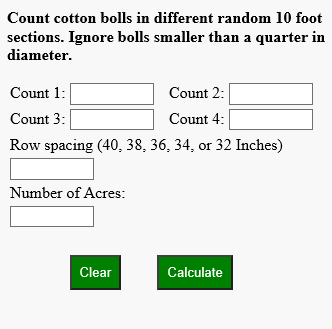 Cotton Yield Estimator