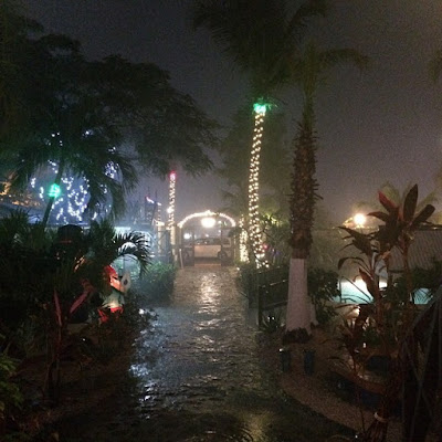 Sint Maarten 20minute downpour on the way to Antigua. Happened pretty much every day.