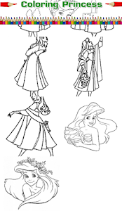 Princess coloring kids paint - screenshot thumbnail