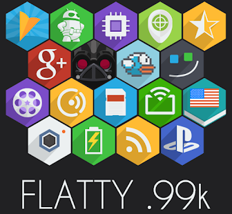 Flatty - A Flat Hex Icon Pack - screenshot thumbnail
