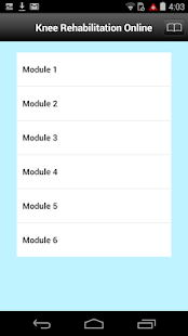 Android application Knee Rehab Online screenshot