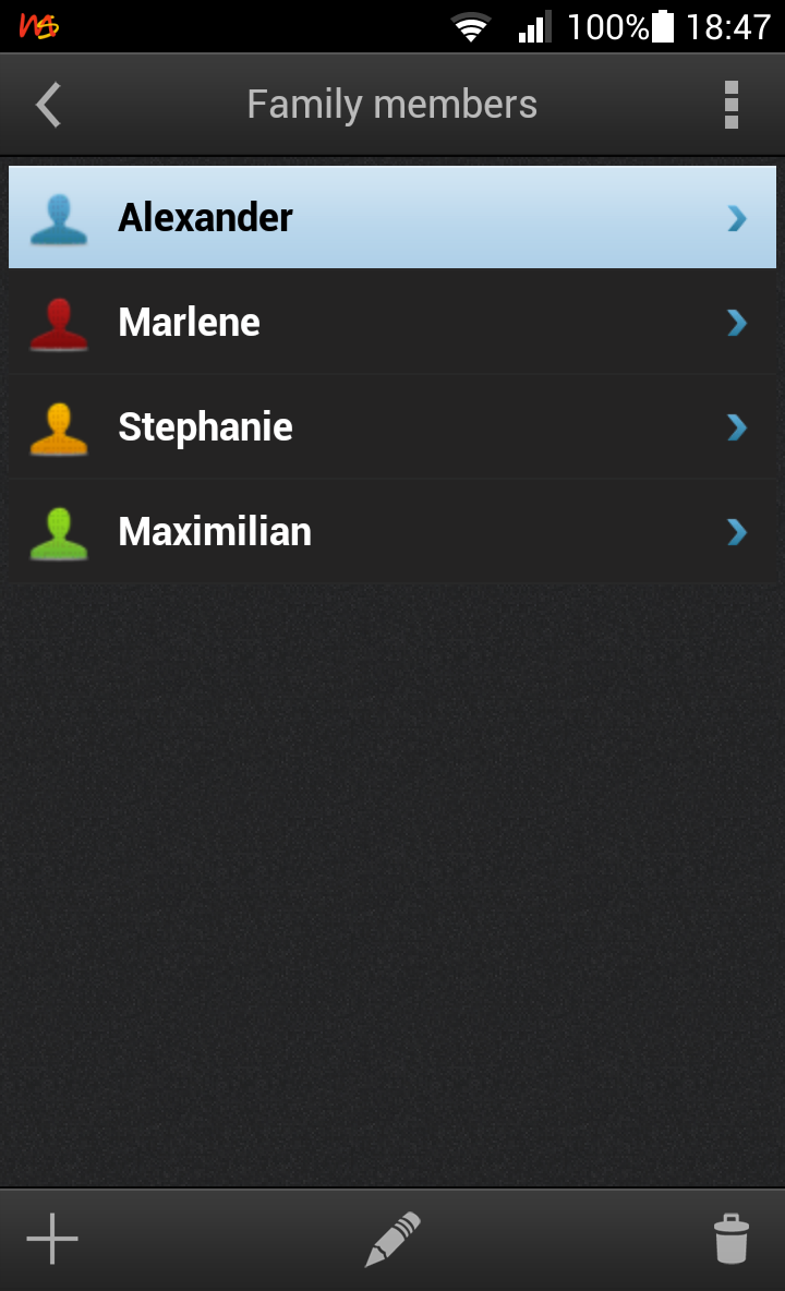 Family calendar Screen 2