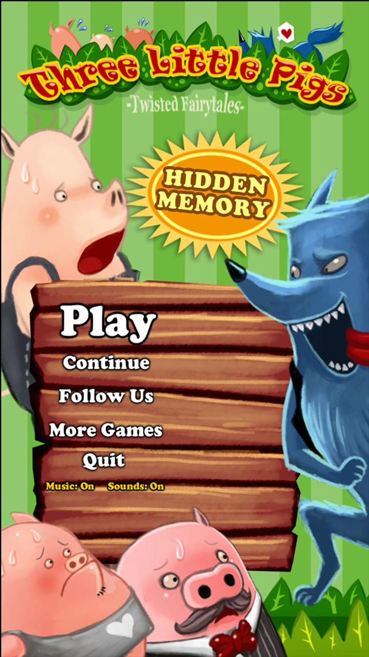 Android application Hidden Memory - 3 Little Pigs screenshort