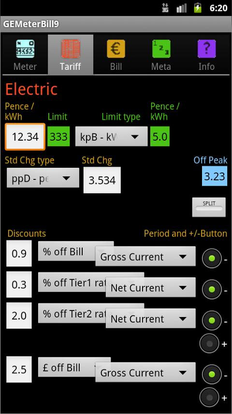 Gas/Electric Bill Checker Screen 2