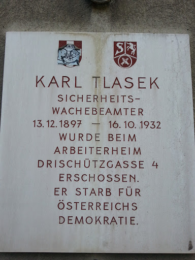 Gedenkplakette Karl Tlasek