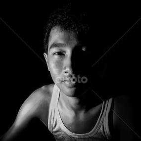 by Bhie Mha - Black & White Portraits & People