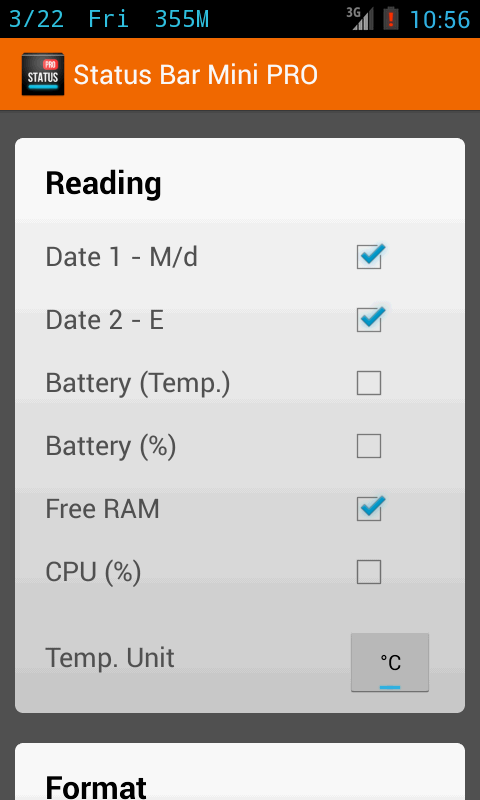 Status Bar Mini PRO - screenshot