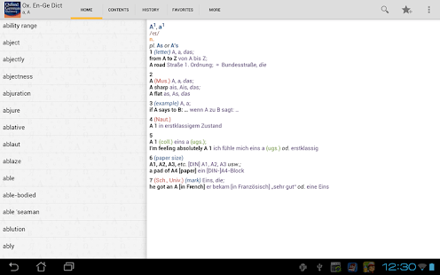 Oxford German Dictionary - screenshot thumbnail