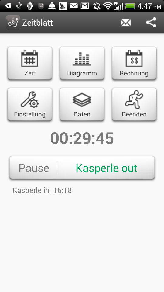 Android application Timesheet - Time Card - Work Hours - Work Log screenshort