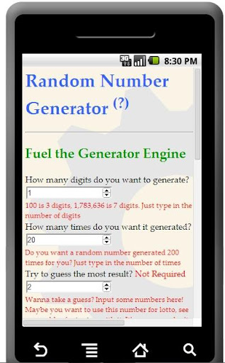 Random Number Generator Engine