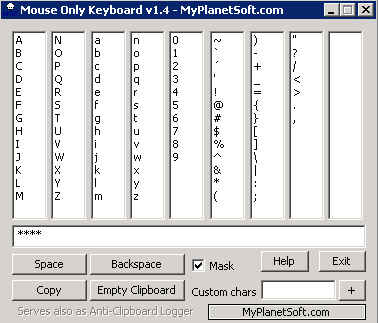 mouse only keyboard