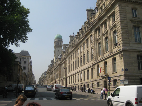 The Sorbonne (University of Paris) is an immense building. Each of the departments have their own engraving over the windows.