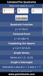 CalculateThis Quadratics Screenshots 0