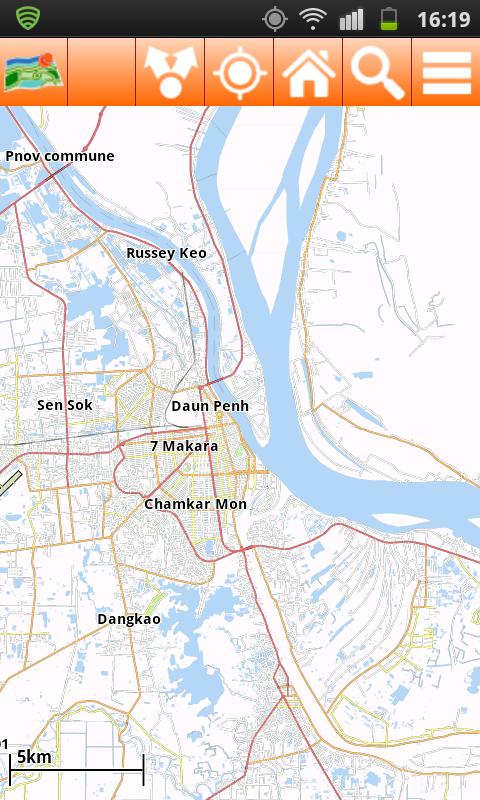 Cambodia Offline mappa Map Screen 2