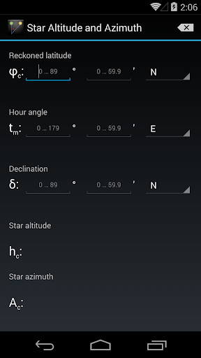 Star Altitude and Azimuth