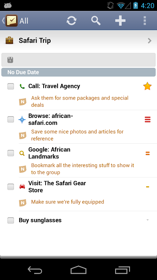 2Do: To do List | Task List - screenshot