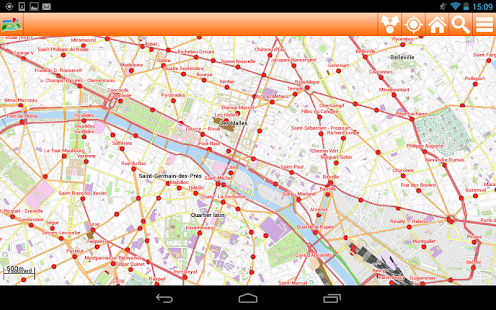 Paris Offline mappa Map Screenshots 7