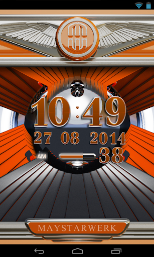 【免費個人化App】Digi Clock Widget Orange Star-APP點子