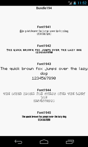 Fonts for FlipFont 194