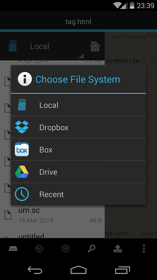 DroidEdit Pro (code editor) - screenshot