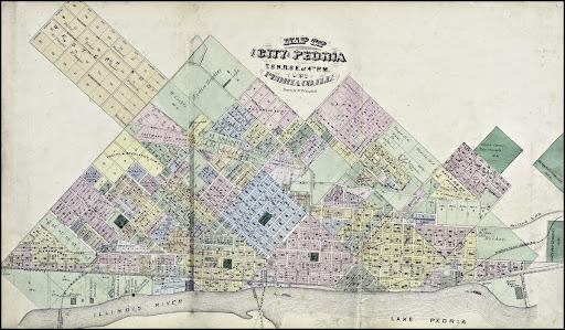 Map of the City of Peoria, 1873