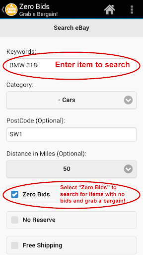 Zero Bids Finder No Reserve