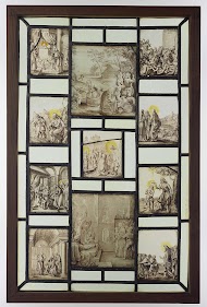 Negen ruiten met voorstellingen uit het leven van Christus