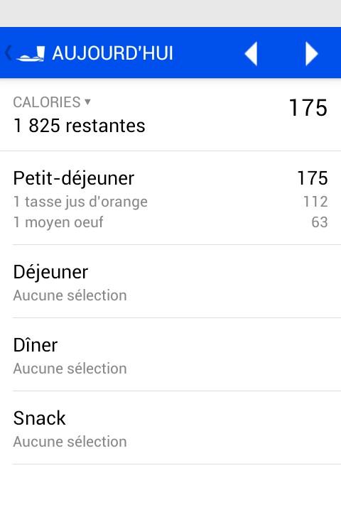 Journal alimentaire Screen 3