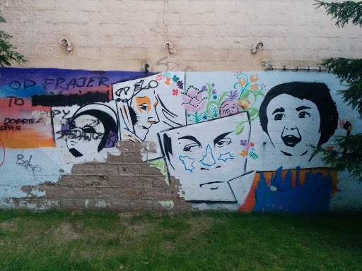 Mural Cztery Twarze