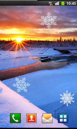 Winter Sunset live wallpaper