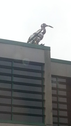 Iron Pelican Sculpture