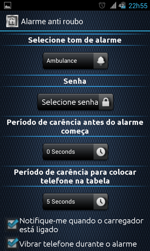 alarme anti-roubo - screenshot