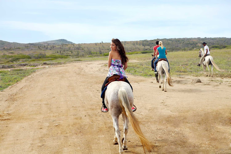 Get on your high horse: horseback riding on Aruba.