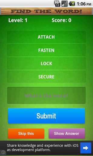 English Synonyms Kid BrainGame