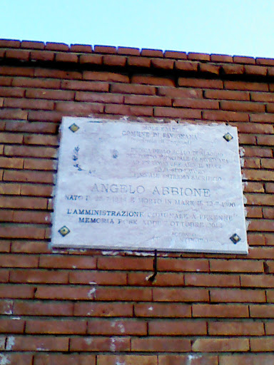 Targa in Memoria Di Angelo Abbione