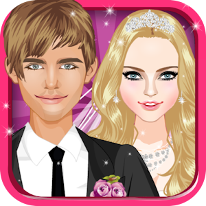 Bride and groom wedding dress up games