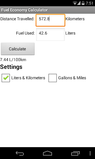 Fuel Economy Calculator