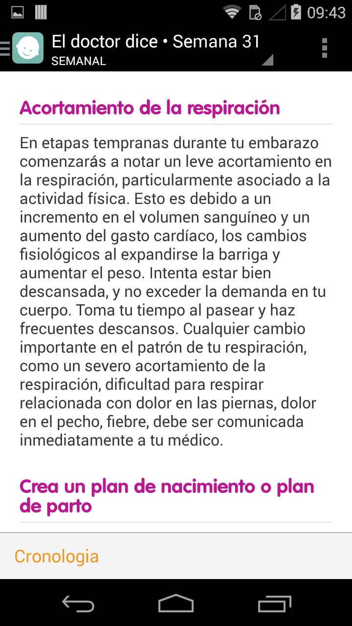 Embarazo • Sprout Screen 2