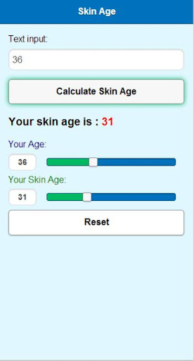 Skin Age Test