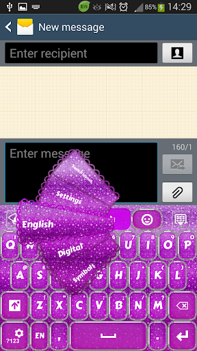 Purple Glitter Keyboard