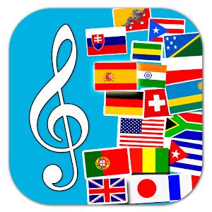Flags and anthems of countries logo