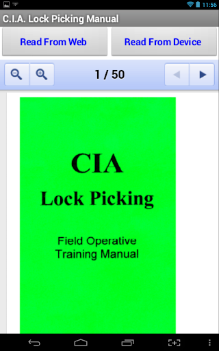 【免費書籍App】C.I.A. Lock Picking Manual-APP點子