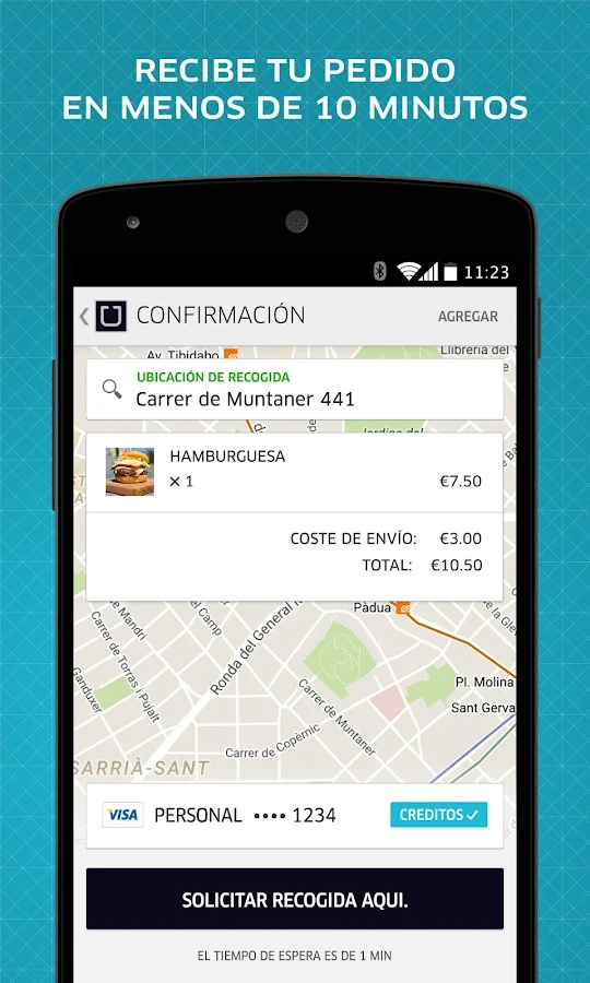  Uber: captura de pantalla 