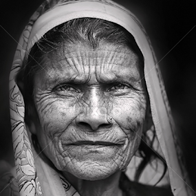 Glance by Pronab Kundu - Black & White Portraits & People