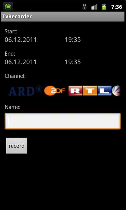 TvRecorder Screen 2