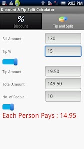 Discount & TipSplit Calculator screenshot 1