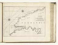 Kaart van de Franse kust tussen Dieppe en Honfleur, 1726