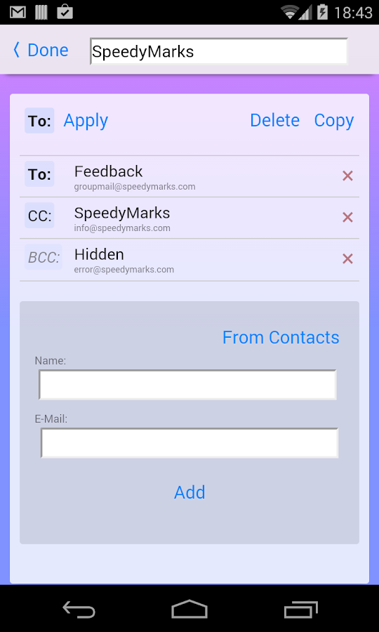   Group Mail – Capture d'écran 